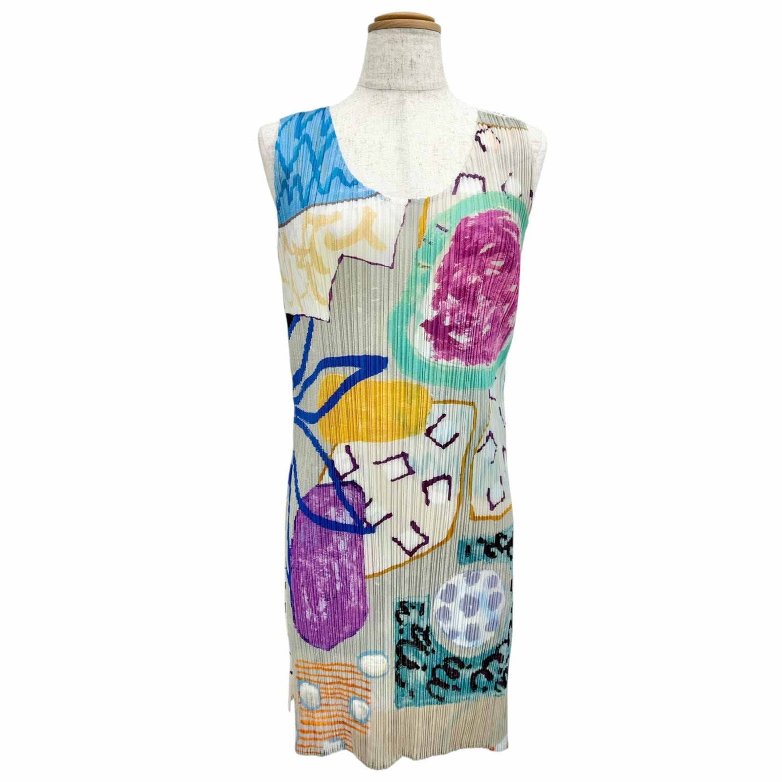 極美品 プリーツプリーズ イッセイミヤケ ワンピース 3 PP12-JK412