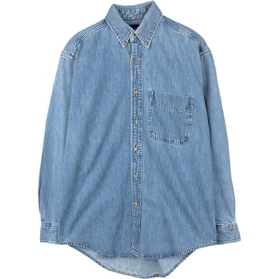 古着 90年代 ギャップ GAP オールドギャップ 長袖 ボタンダウンデニムシャツ カナダ製 メンズS相当 ヴィンテージ/eaa652058
