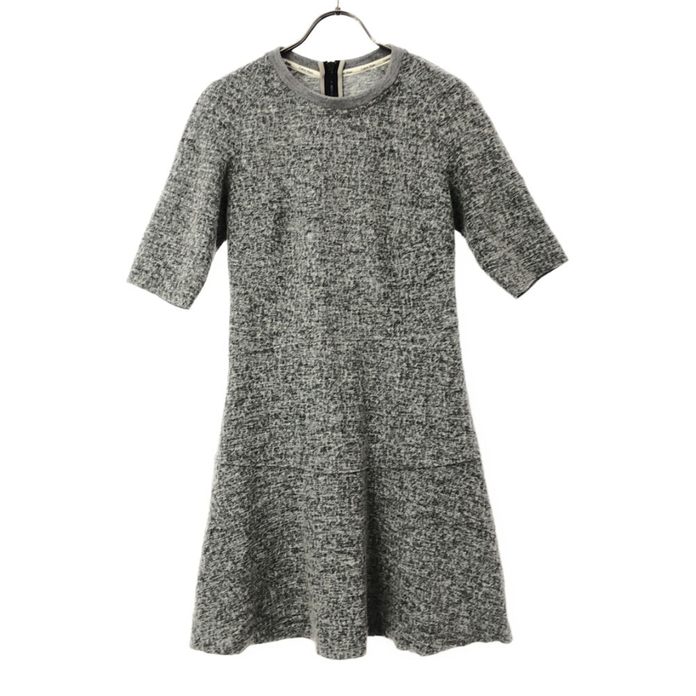 Calvin klein Jeans カルバンクラインジーンズ 半袖 ミニワンピース XS グレー バックジップ