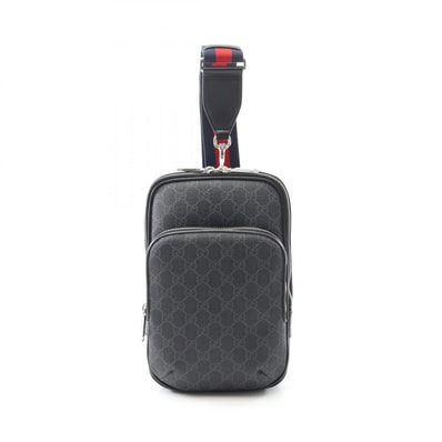 グッチ GUCCI GG スモール スリングバッグ ウエストバッグ ボディバッグ バッグ PVCコーティングキャンバス レザー メンズ ブラック系 822073FADJM1043 【新品】