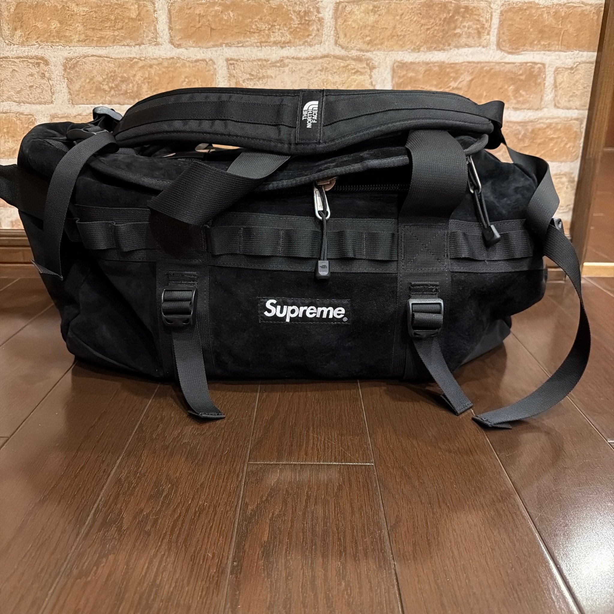 Supreme x The North Face Suede Small Base Camp Duffle Bag "Black"