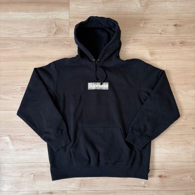 Supreme / Burberry Box Logo Hooded Sweatshirt "Black"