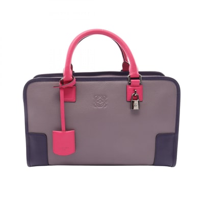 ロエベ LOEWE アマソナ36 ハンドバッグ バッグ レザー レディース パープル系 / ピンク系 【中古】
