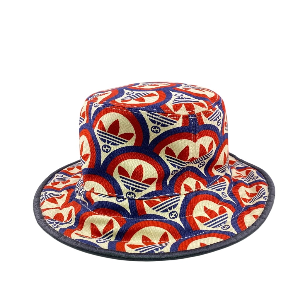 グッチ GUCCI ハット GUCCI×adidas GGキャンバストレフォイルバケットハット 696476 レッド