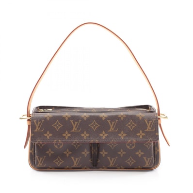 ルイ・ヴィトン LOUIS VUITTON ヴィバシテMM ショルダーバッグ バッグ PVCコーティングキャンバス レザー モノグラム レディース ブラウン系 M51164 【中古】