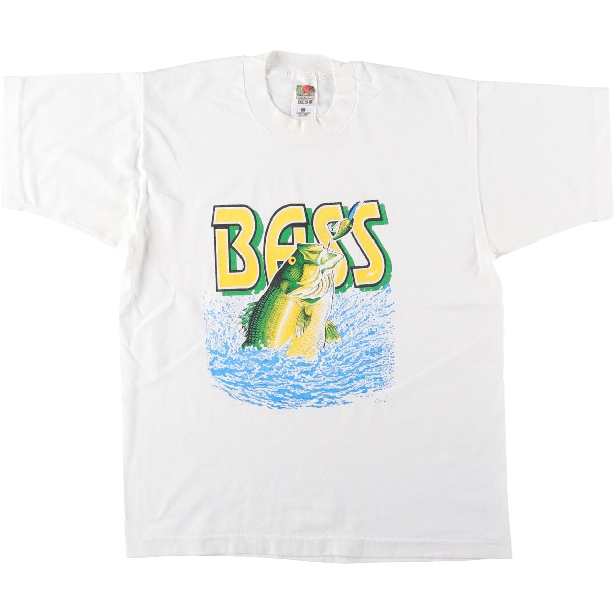 古着 90年代 フルーツオブザルーム FRUIT OF THE LOOM BEST 魚柄 プリントTシャツ メンズXL相当/eaa642201