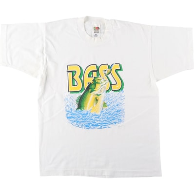 古着 90年代 フルーツオブザルーム FRUIT OF THE LOOM BEST 魚柄 プリントTシャツ メンズXL相当/eaa642201