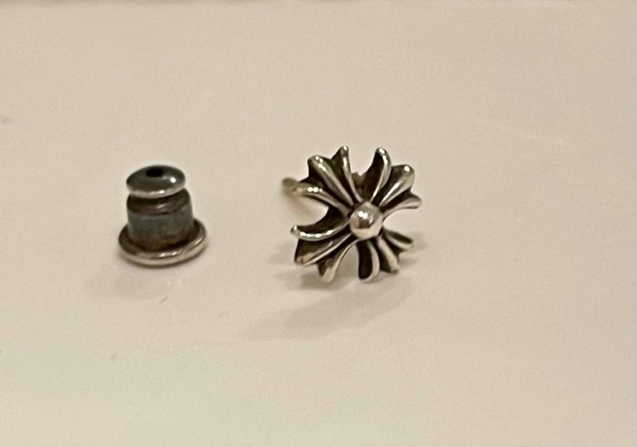 Chrome Hearts CH Plus Stud Earrings "Silver"