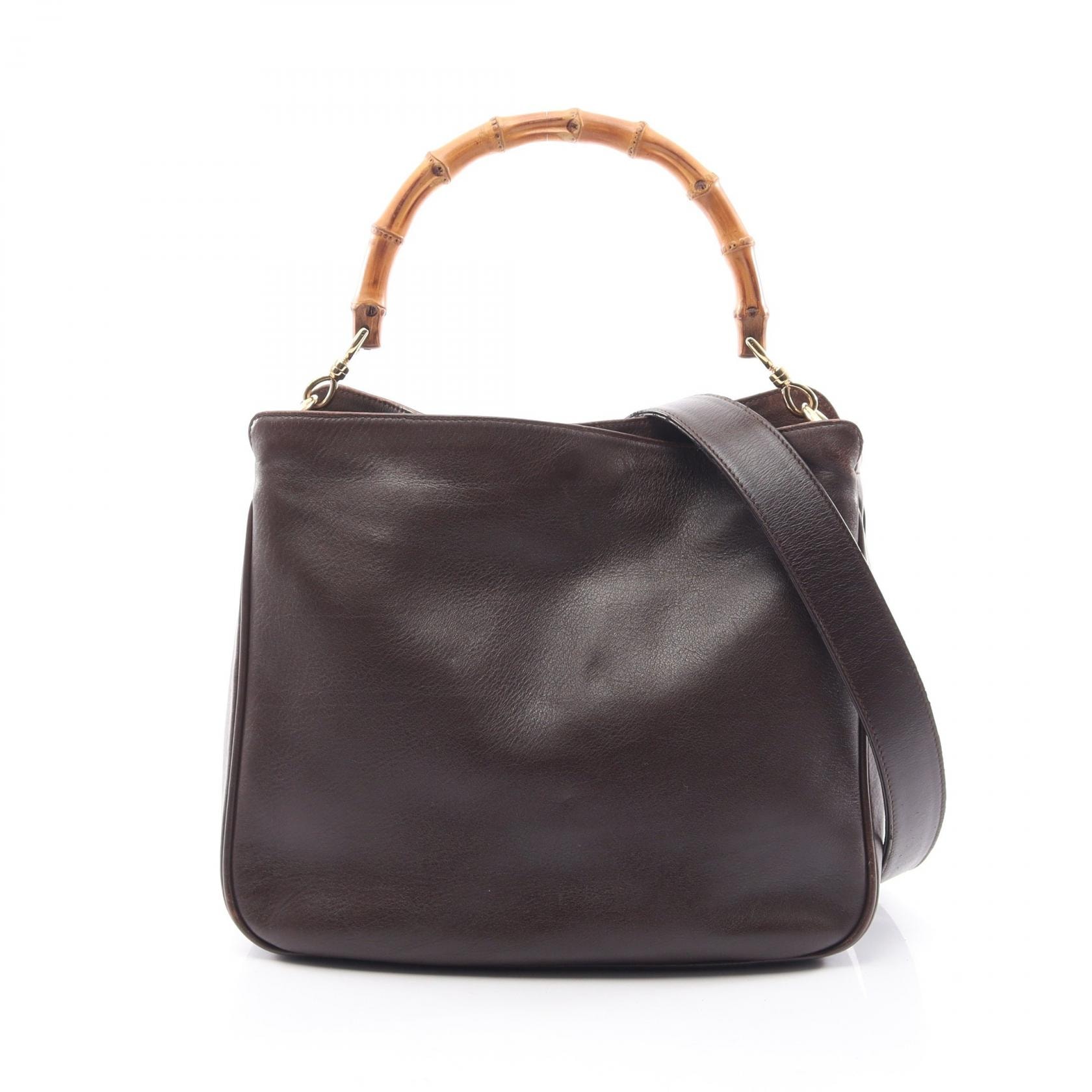 グッチ GUCCI バンブー 2WAY ハンドバッグ バッグ レザー レディース ブラウン系 001 1098 1638 【中古】