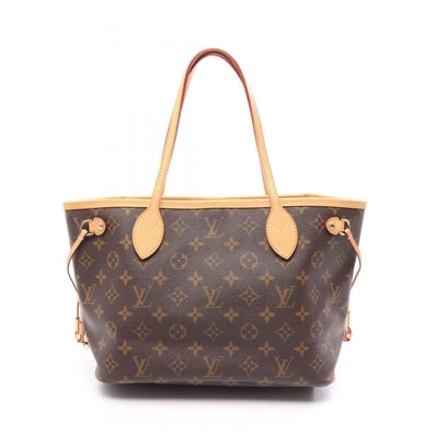 ルイ・ヴィトン LOUIS VUITTON ネヴァーフルPM モノグラム トートバッグ バッグ PVCコーティングキャンバス レザー レディース ブラウン系 M40155 【中古】