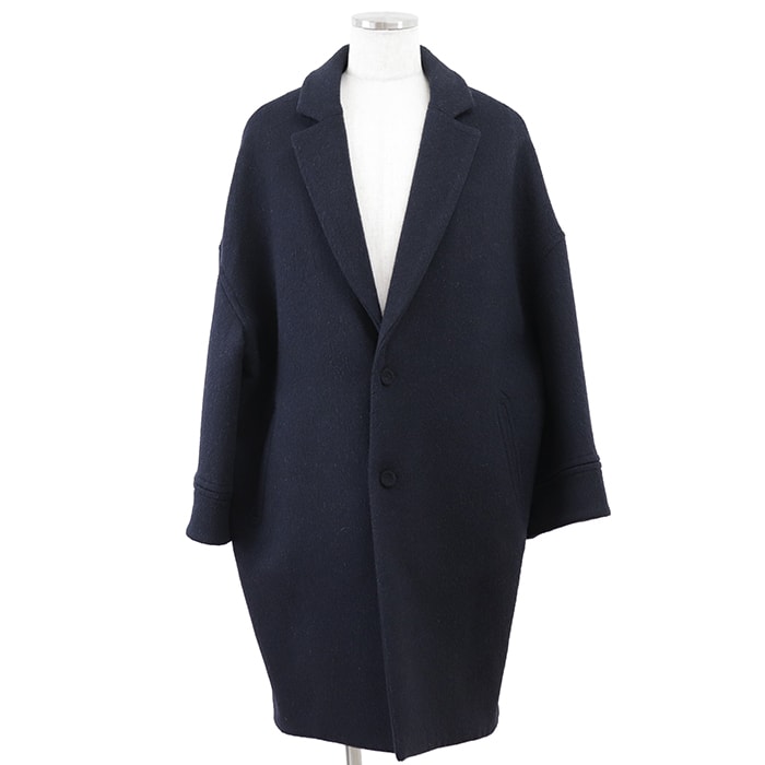 【美品】Dior ディオール チェスターコート サイズ 44 メンズ メルトン キャメル × モヘア ノッチドラペル ドロップショルダー オーバーサイズ アウター ネイビー 紺 イタリア製