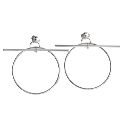 HERMES エルメス ループMM ピアス シルバー925 シルバー【中古】