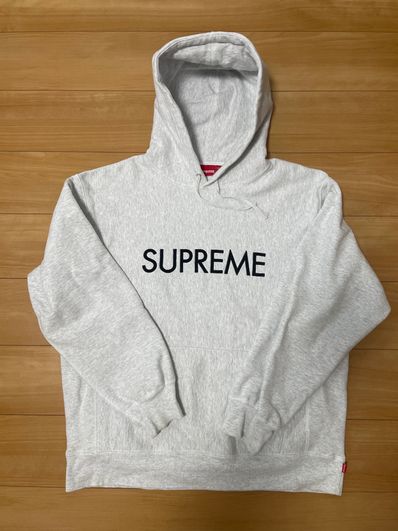 Supreme Capital Hooded Sweatshirt "Ash Grey"
