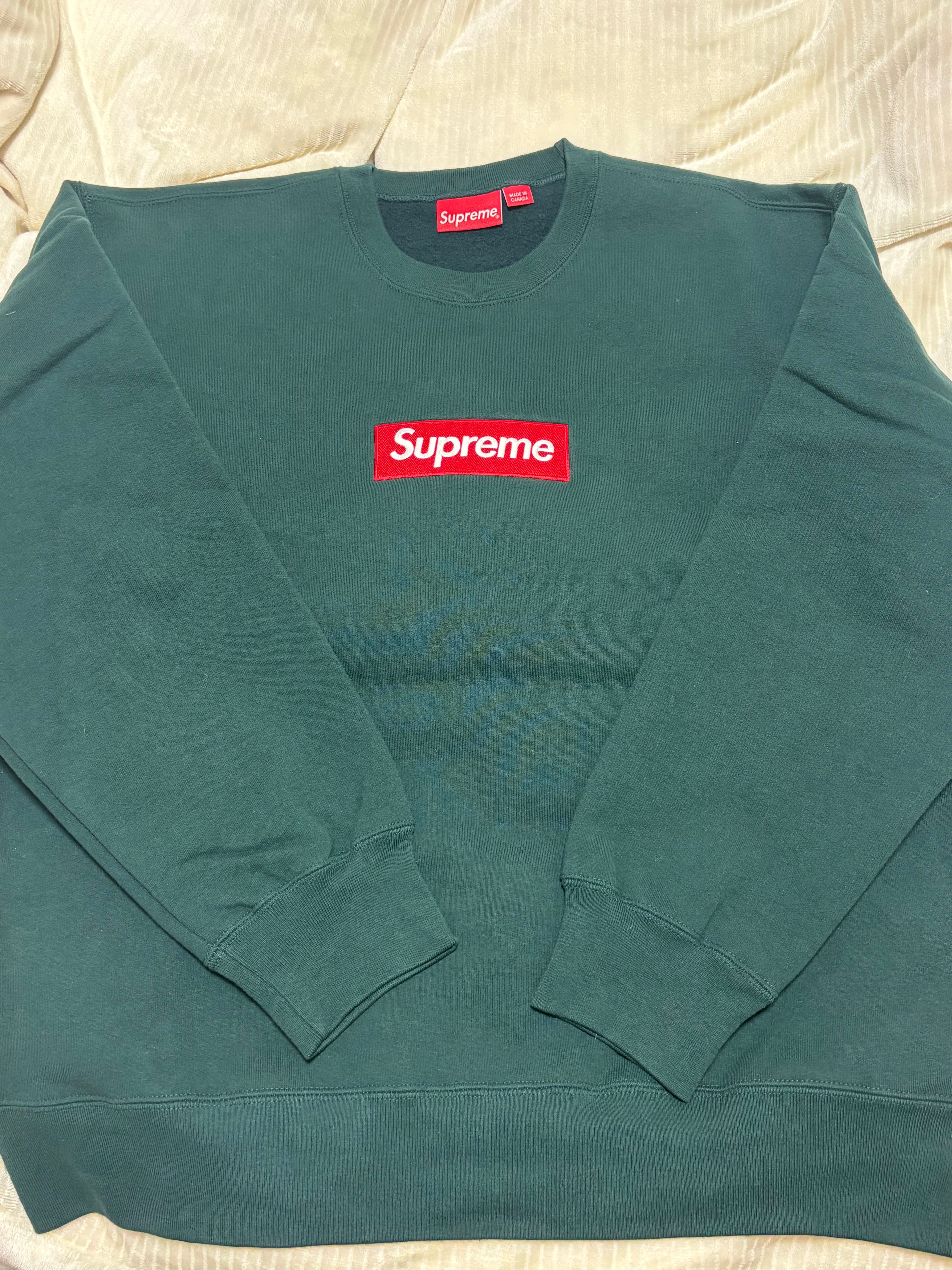 Supreme Box Logo Crewneck "Dark Pine" (22FW)