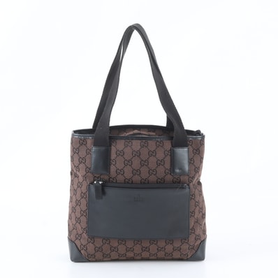 ■美品 グッチ GGキャンバス 019・0402 トート バッグ
