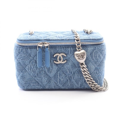 シャネル CHANEL マトラッセ バニティ ショルダーバッグ バッグ デニム レディース ブルー系 AP3204 【中古】
