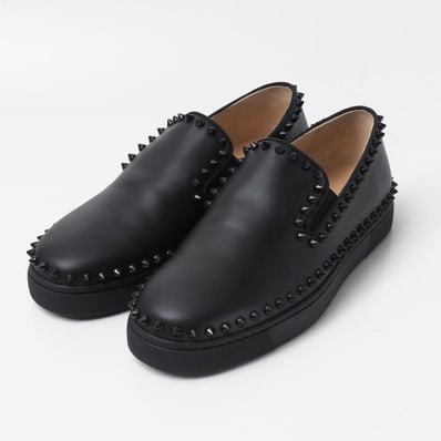 Christian Louboutin クリスチャンルブタン PIKBOAT ピックボート スニーカー サイズ38 スタッズ 靴 スリッポン イタリア製 ブランド古着【中古】20261016/RB1307