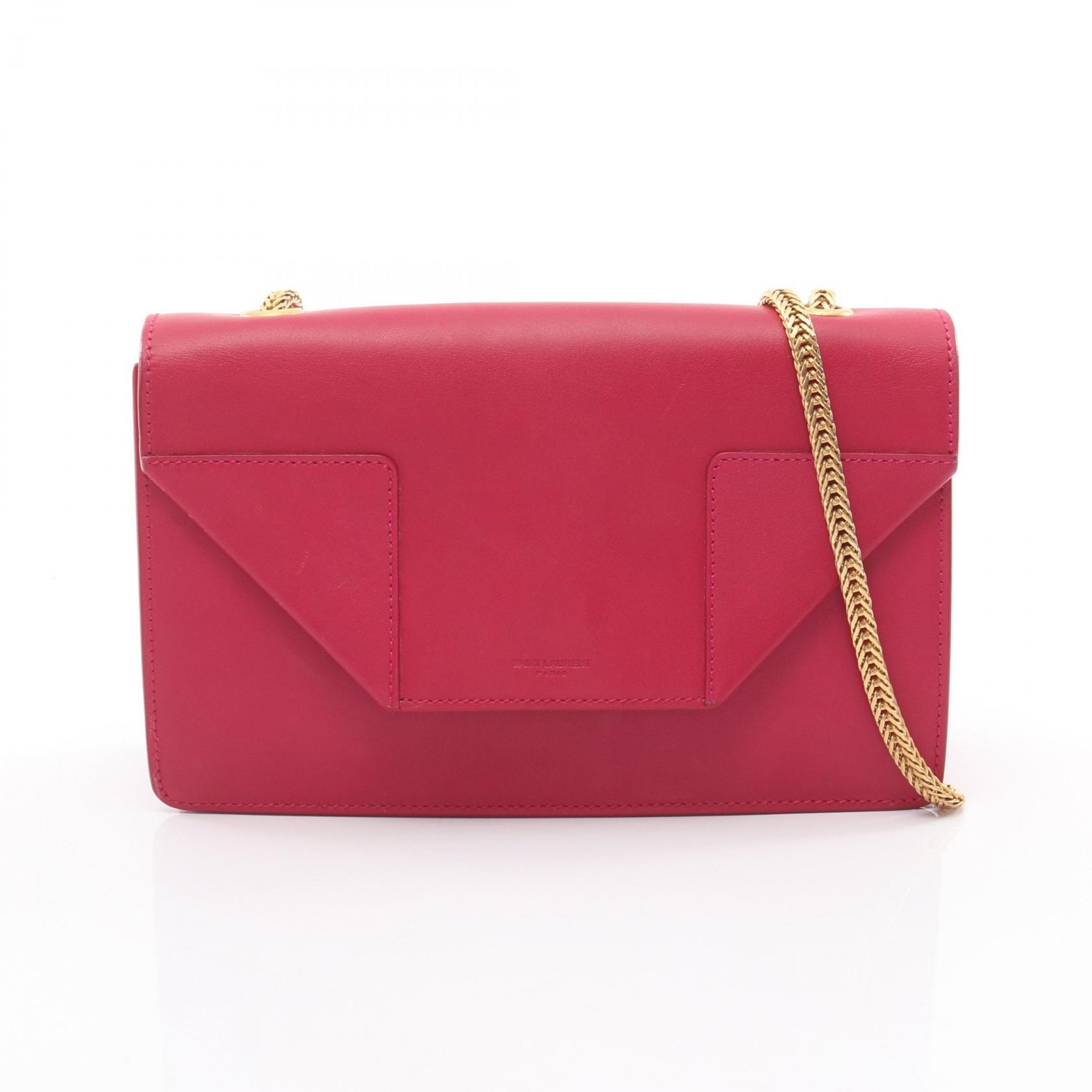 サンローランパリ SAINT LAURENT PARIS ベティ ショルダーバッグ バッグ レザー レディース ピンク系 【中古】