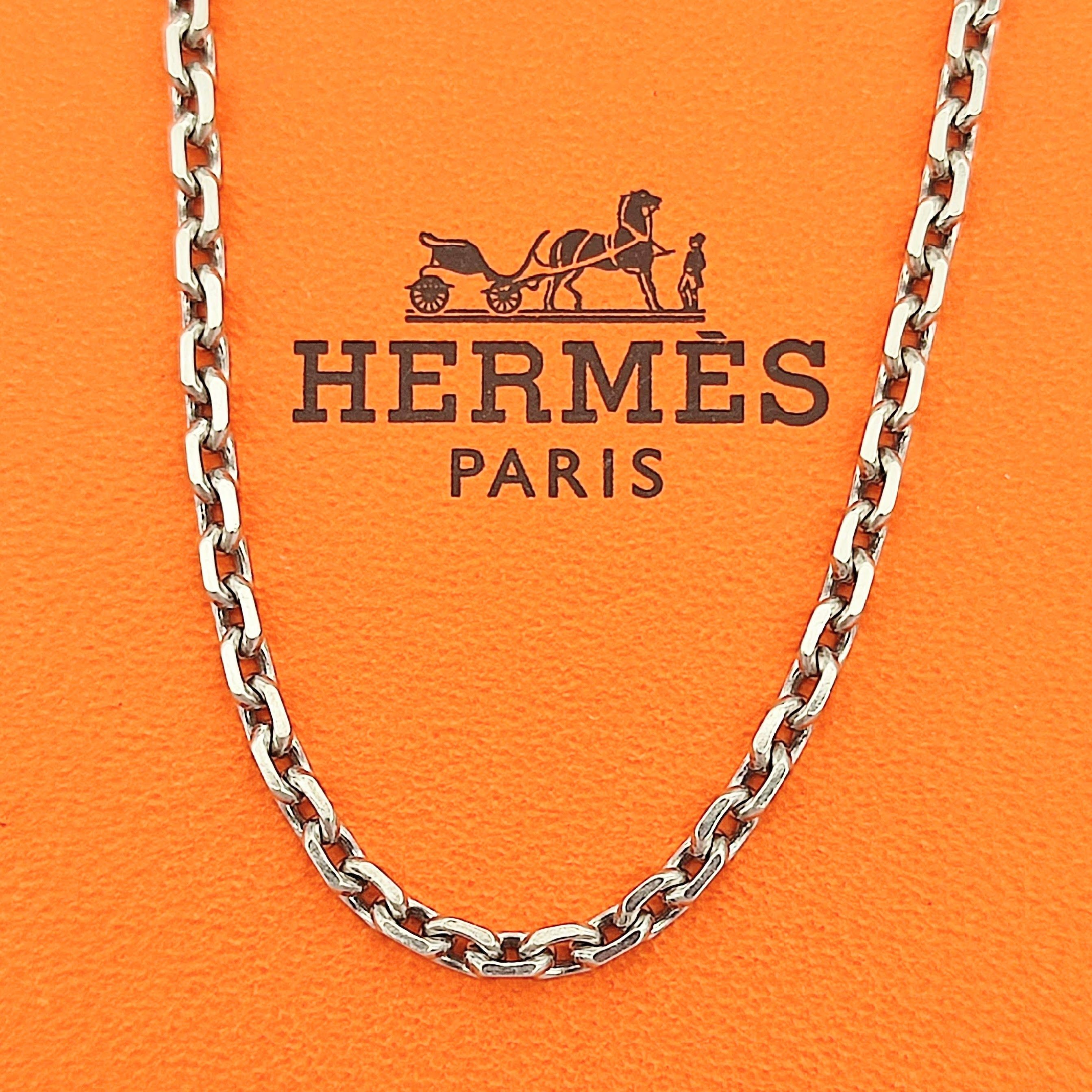 【美品】HERMES　エルメス　チェーンネックレス　SILVER925　50㎝