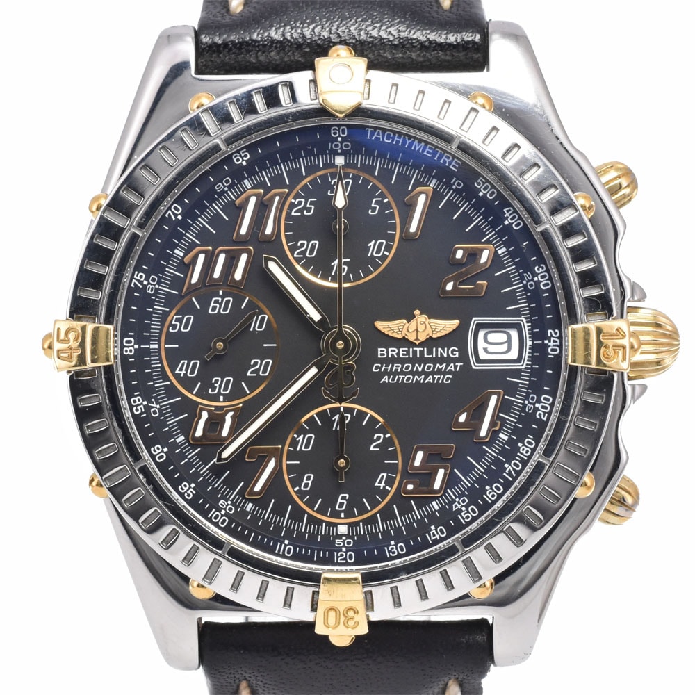 ブライトリング BREITLING B13050.1 クロノマット ビコロ クロノグラフ ブラック 自動巻き メンズ 保証書付き 腕時計 C#149590