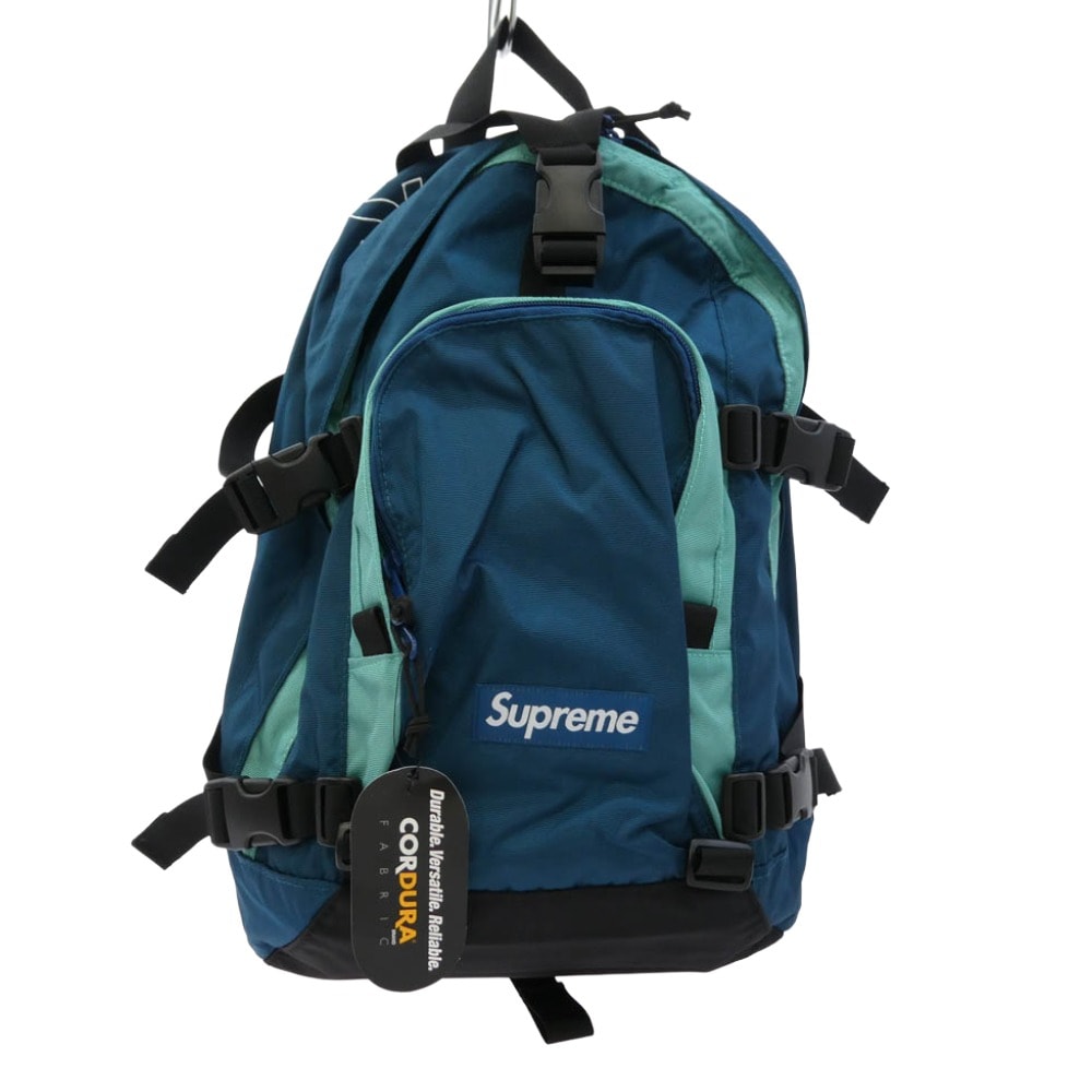 Supreme シュプリーム バックパック 19AW Backpack バックパック リュック バッグ ダークティール ブルー系 グリーン系【極上美品】【中古】