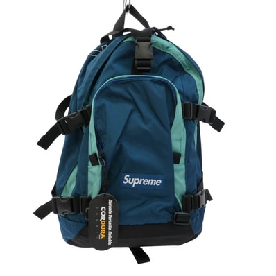 Supreme シュプリーム バックパック 19AW Backpack バックパック リュック バッグ ダークティール ブルー系 グリーン系【極上美品】【中古】