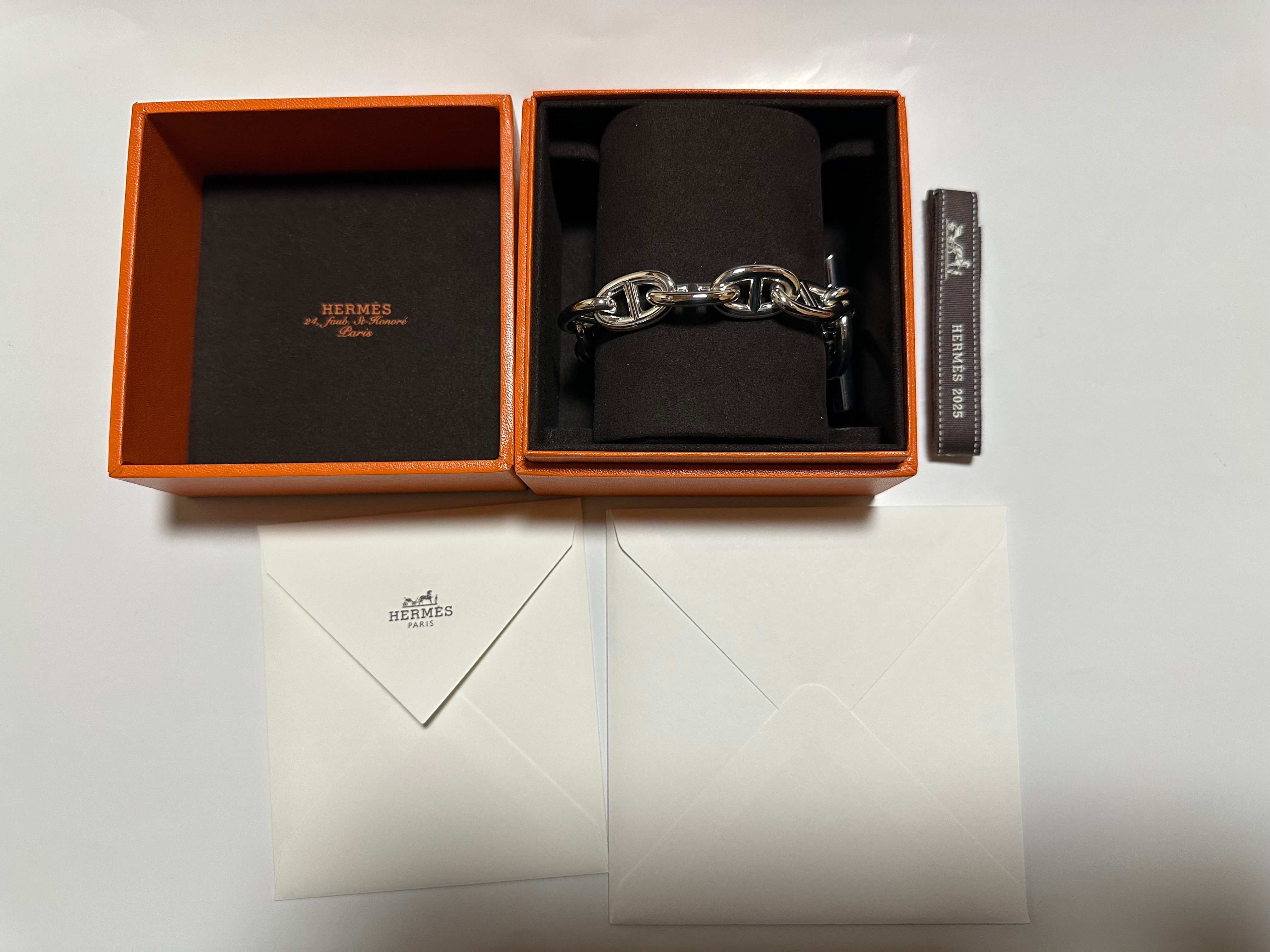 Hermes Chaine D'ancre TGM Bracelet "Silver"