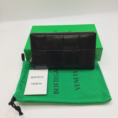 BOTTEGA VENETA ボッテガヴェネタ カセットジップアラウンドファスナーウォレット 690945 VCQ72 8803 ブラック