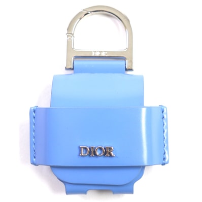 美品 ディオール オム キーホルダー ライトブルー シルバー メンズ