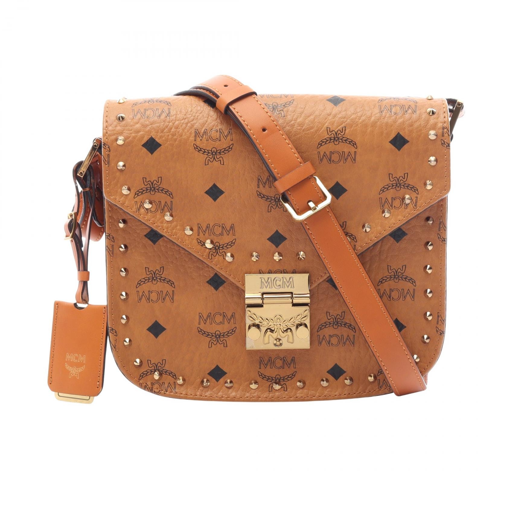 エム・シー・エム MCM PATRICIA パトリシア ヴィセトス ショルダーバッグ バッグ PVCコーティングキャンバス レザー レディース ブラウン系 【中古】
