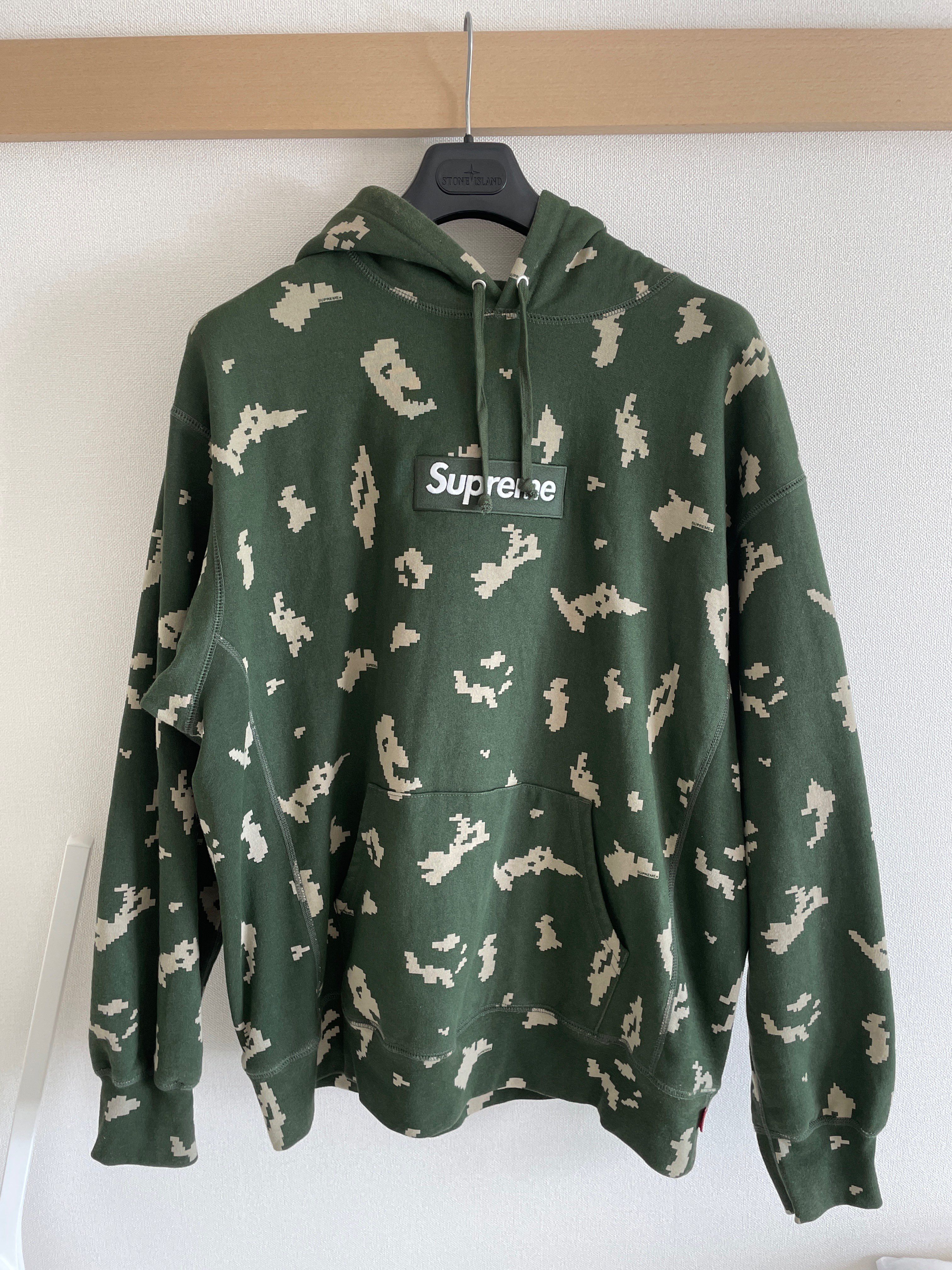 Supreme Box Logo Hooded Sweatshirt "Olive Russian Camo" (21FW)