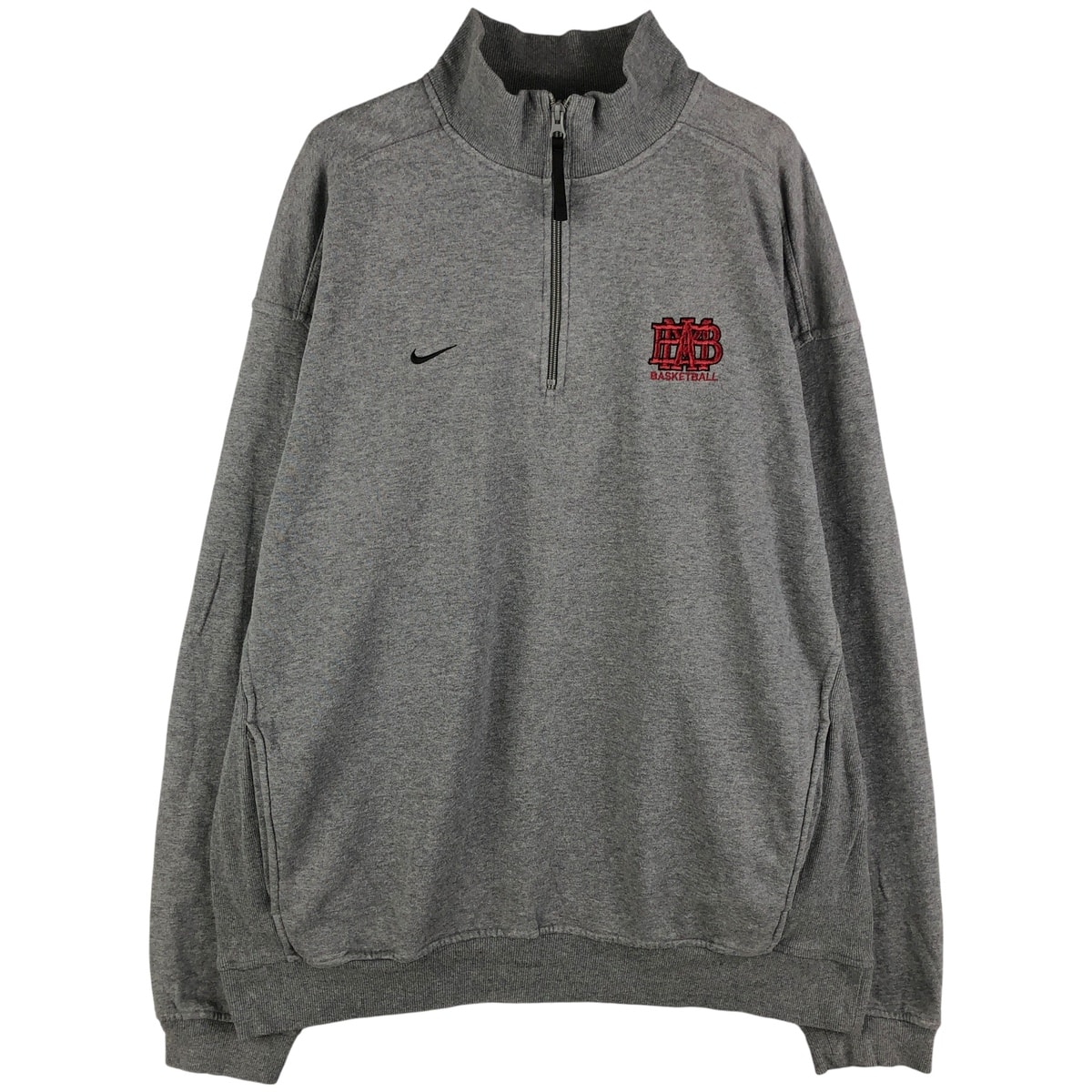 古着 00年代 ナイキ NIKE TEAM ハーフジップスウェットシャツ トレーナー メンズL相当/eaa482745