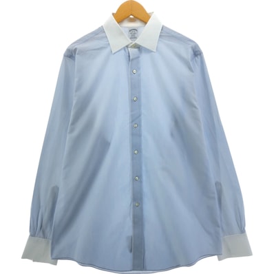 古着 ブルックスブラザーズ 1818 REGENT FIT クレリックシャツ カフスシャツ 長袖 コットンシャツ メンズL相当 シャツ/eaa541704