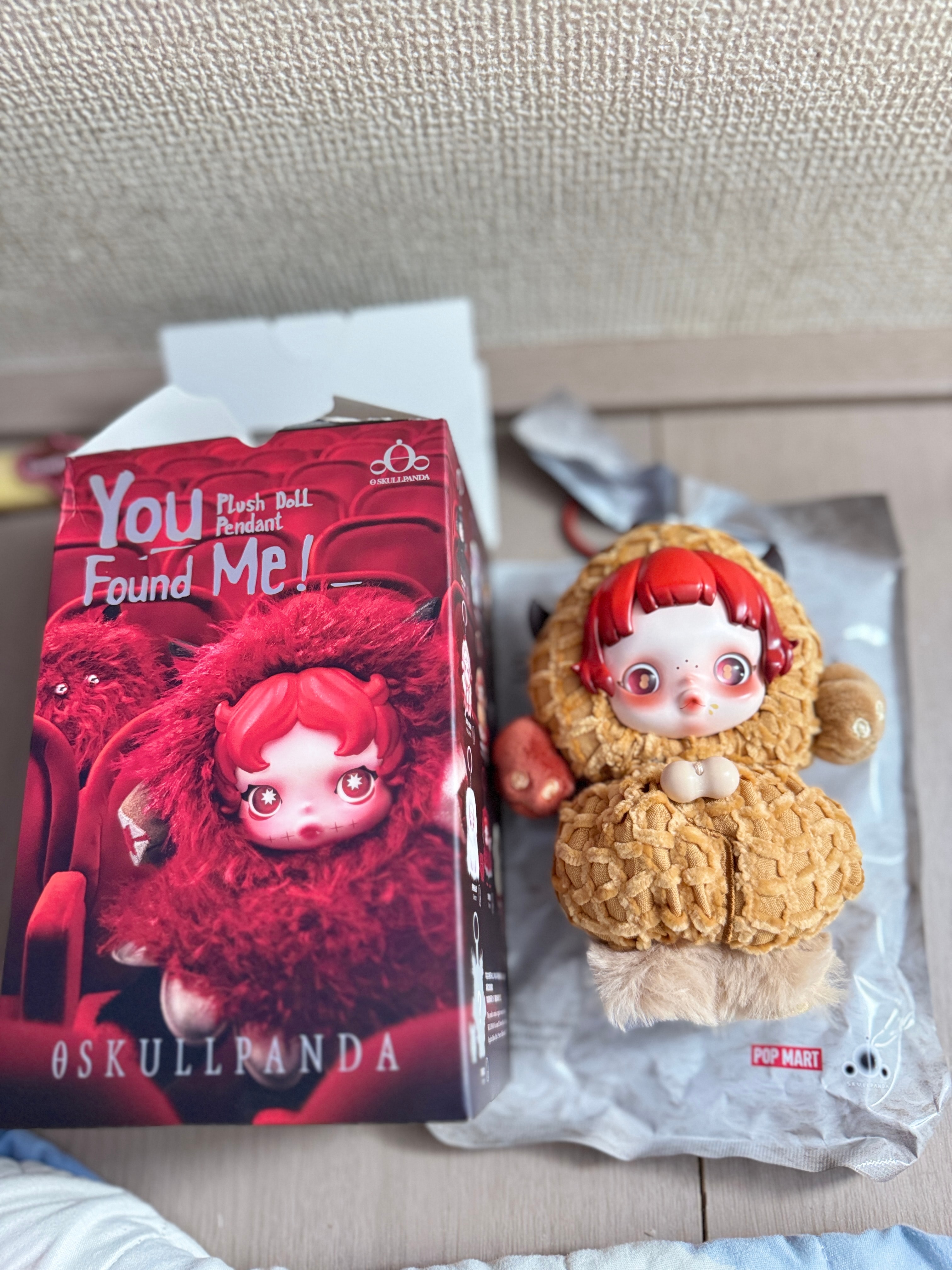 POP MART SKULLPANDA You Found Me! Series Plush Doll Pendant Pranky Peanut