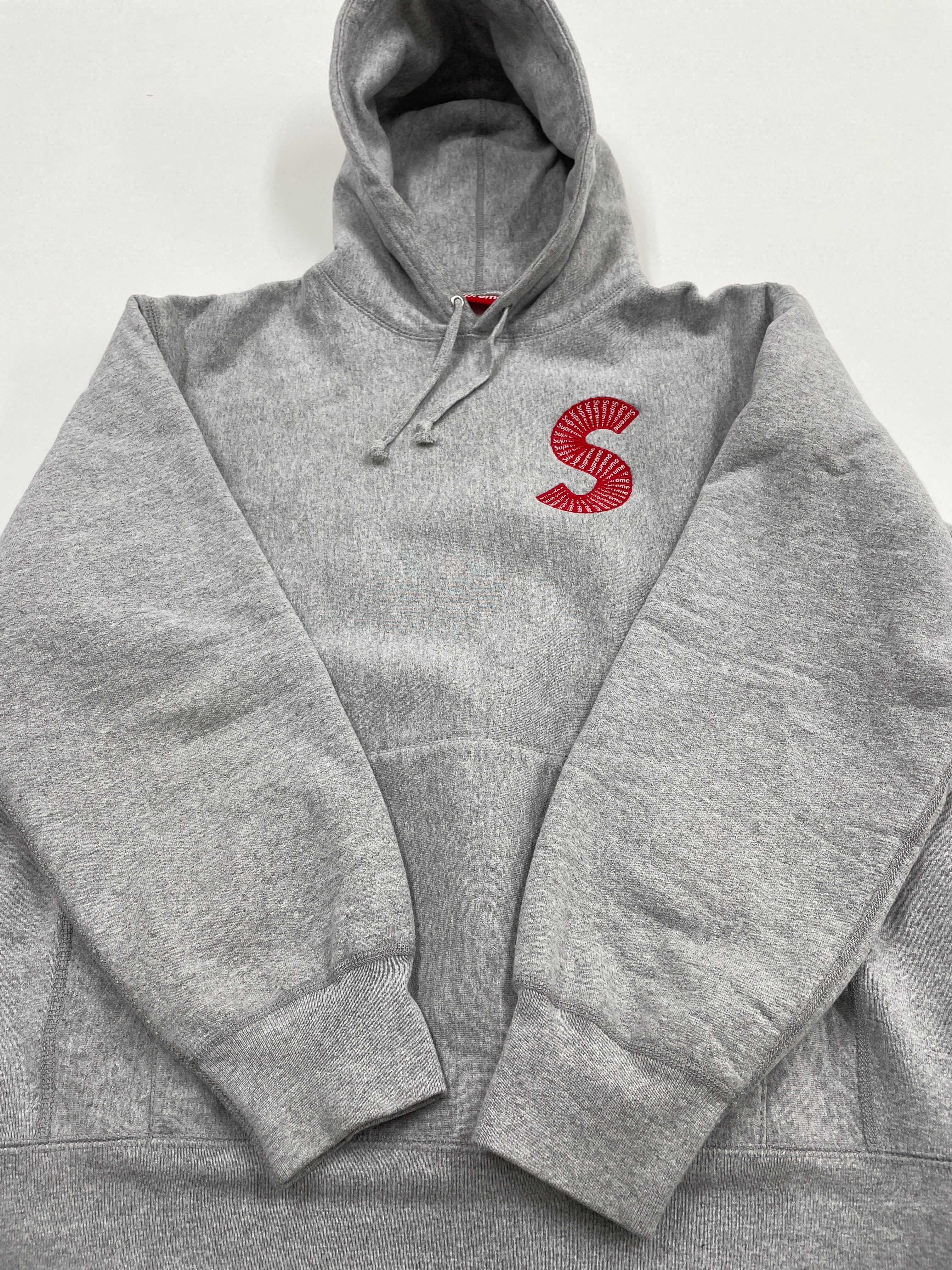 Supreme S Logo Hooded Sweatshirt "Heather Grey" (20FW)