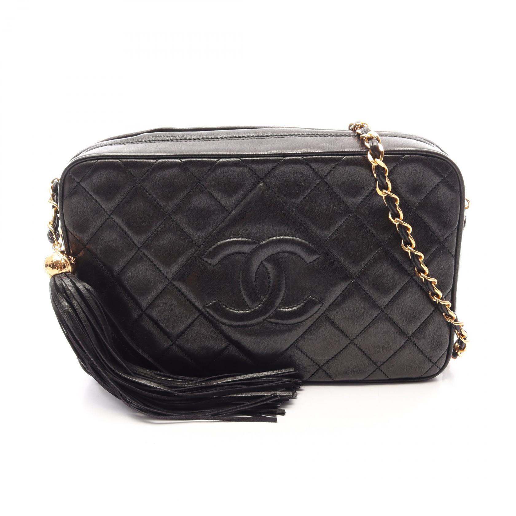 シャネル CHANEL マトラッセ ショルダーバッグ バッグ ラムスキン(羊革) レディース ブラック系 A03727 【中古】