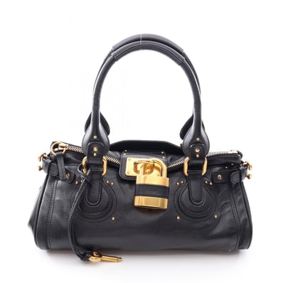 クロエ Chloe パディントン ハンドバッグ バッグ レザー レディース ブラック系 【中古】