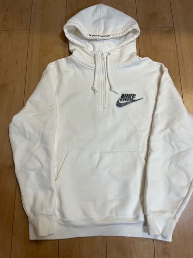 Supreme / Nike® Half Zip Hooded Sweatshirt "White"