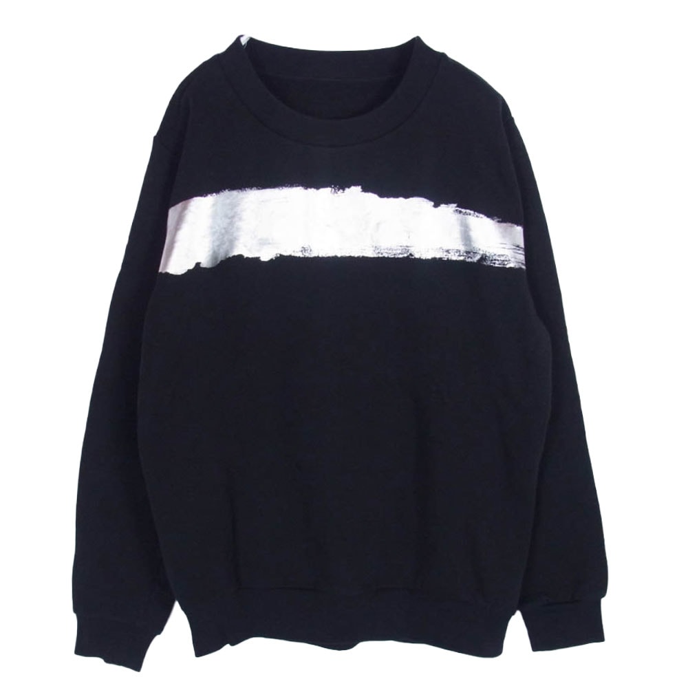 MAISON MARGIELA メゾンマルジェラ スウェット S32GU0042 メタリック クルーネック スウェット トレーナー ブラック系 S【中古】