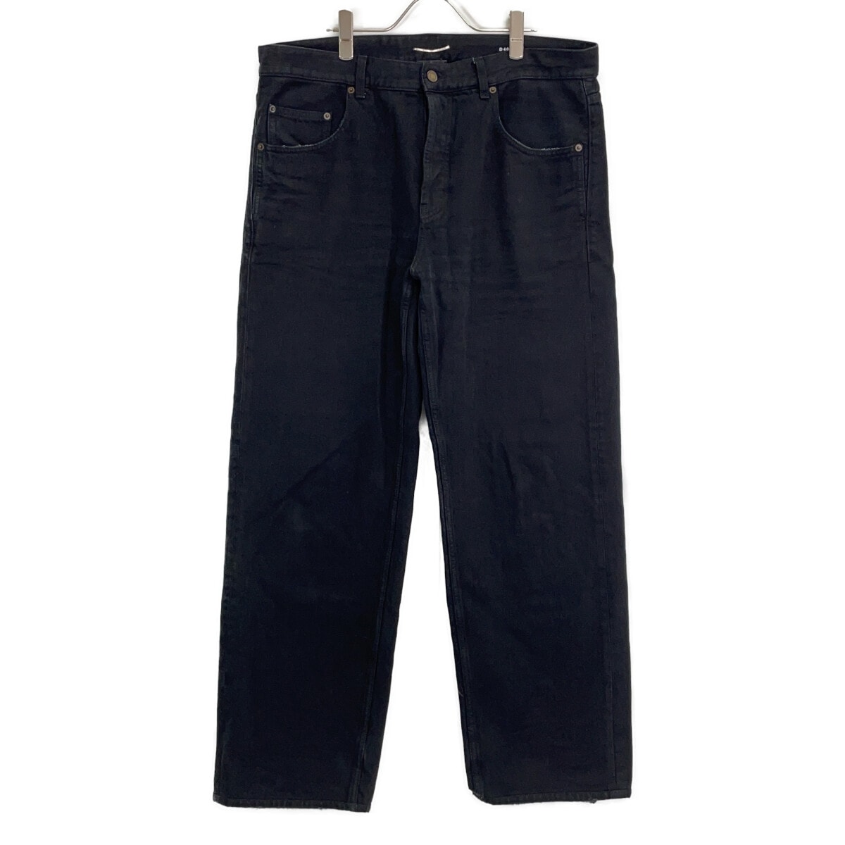 サンローランパリ 23年 752629 ブラック ストレート デニムパンツ 32