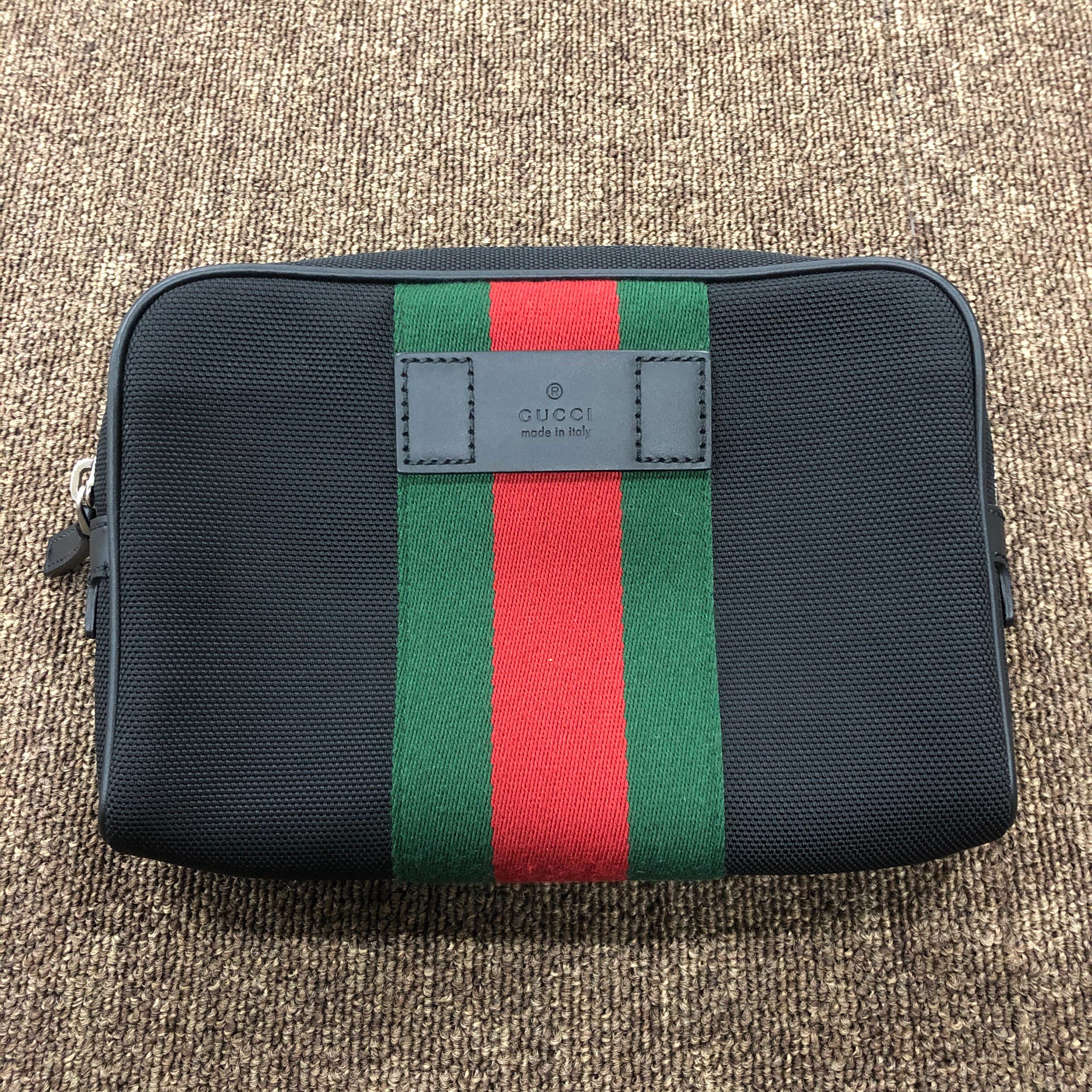 GUCCI Techno Canvas Belt Bag Web Stripe