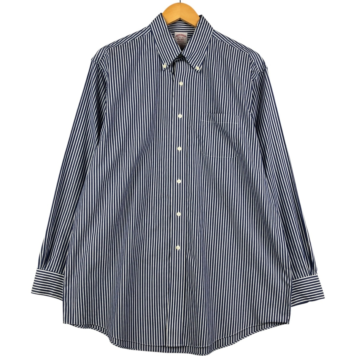 古着 ブルックスブラザーズ Brooks Brothers Est.1818 MADISON 長袖 ボタンダウンストライプシャツ メンズL相当/eaa600161