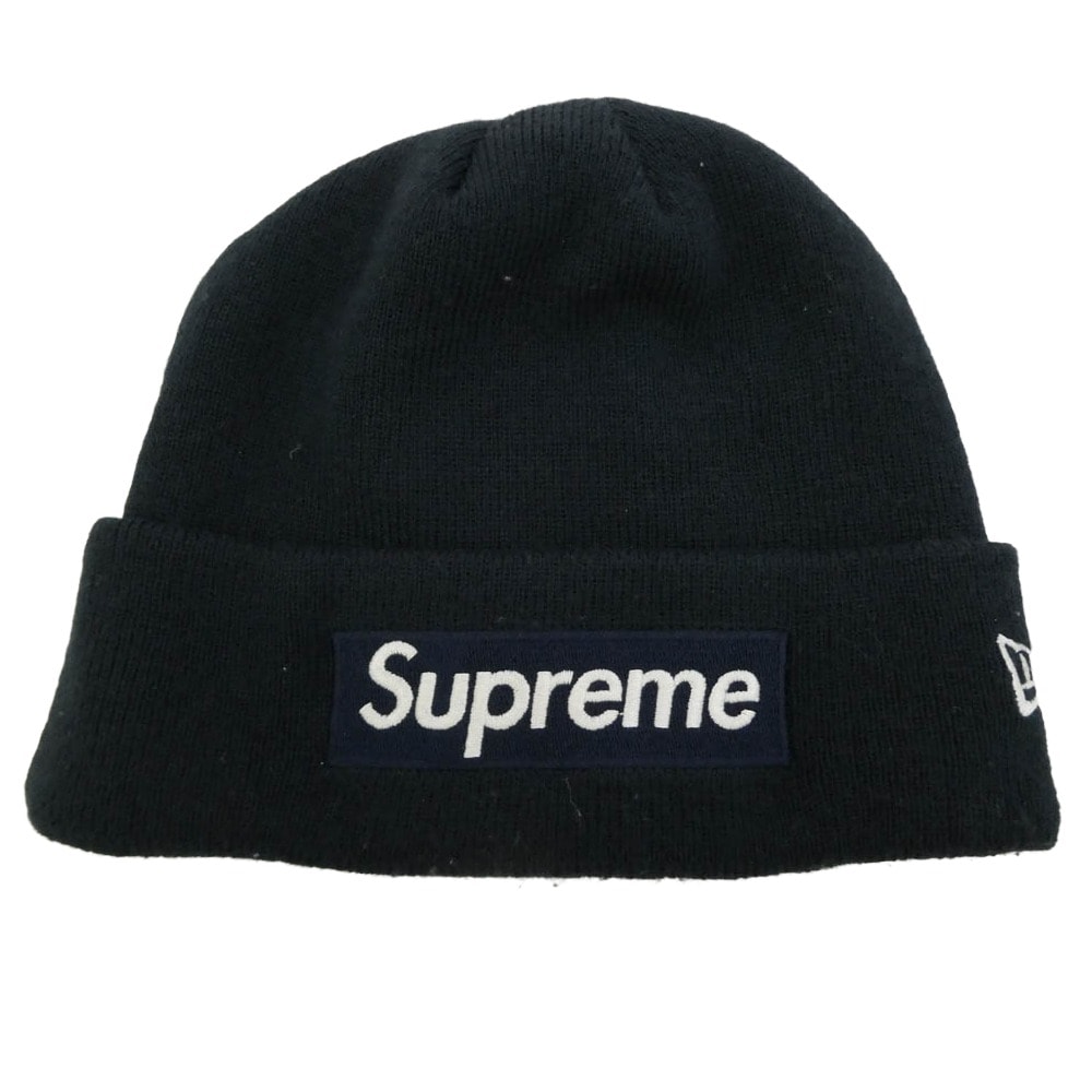 Supreme シュプリーム NEW ERA ニューエラ 16AW Box Logo Beanie ボックス ロゴ ビーニー ニットキャップ ネイビー系 不明【中古】