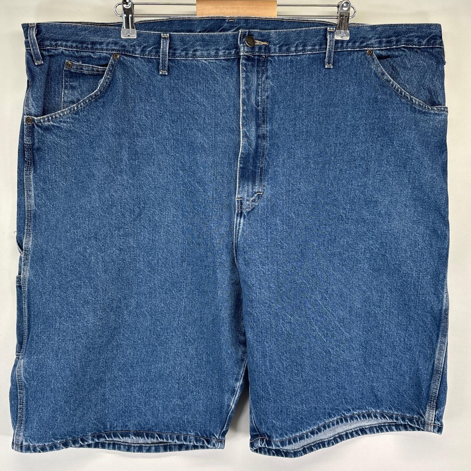 古着 ディッキーズ Dickies ショートパンツ デニム ペインター 大きいサイズ ハーフ 半ズボン 短パン ワンポイント w50  ブルー メンズ
