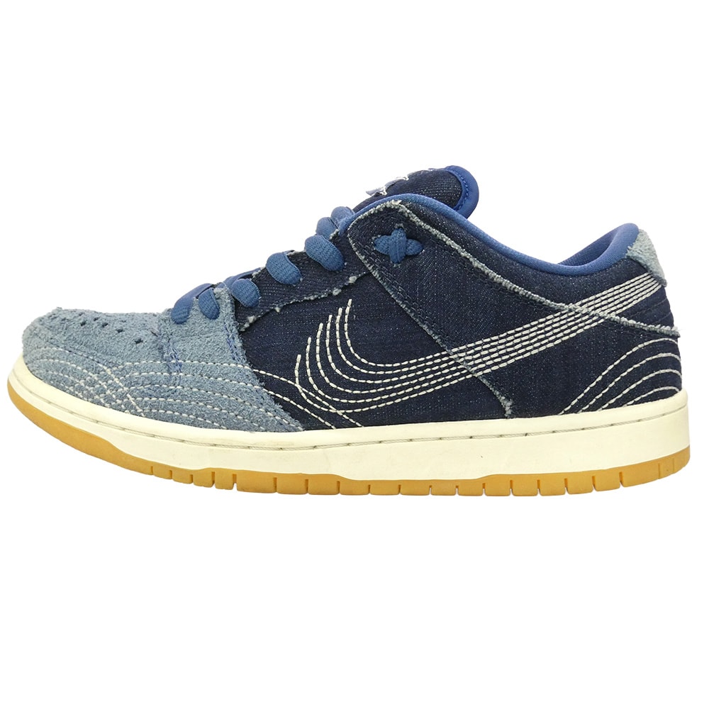 NIKE ナイキ CV0316-400 SB DUNK LOW PRO PRM Sashiko ダンク ロー プロ サシコ 刺し子 デニム スウェード ローカット スニーカー インディゴブルー系 27cm【中古】