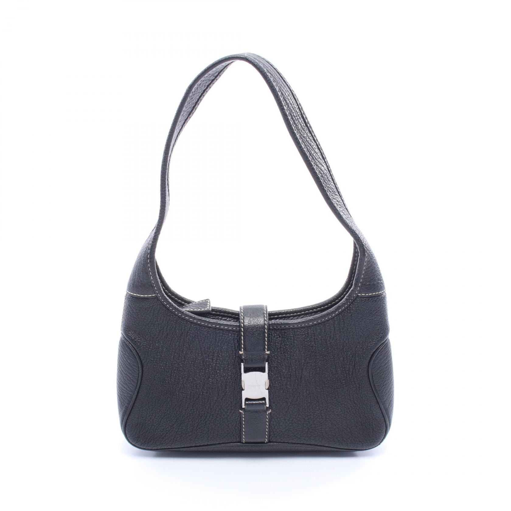 サルヴァトーレフェラガモ Salvatore Ferragamo ショルダーバッグ バッグ レザー レディース ブラック系 【中古】
