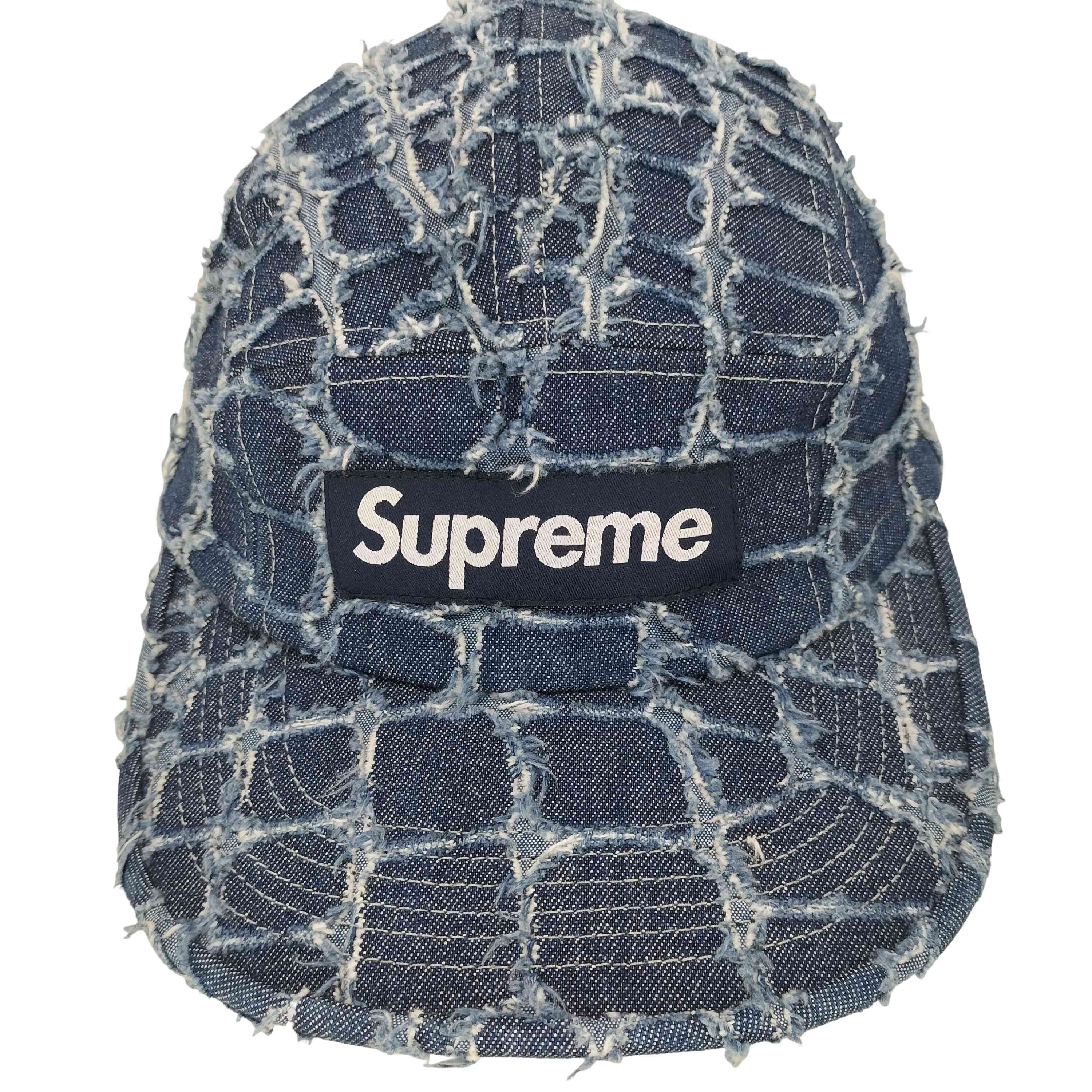 25SS Frayed Croc Denim Camp Cap【1143844403848】