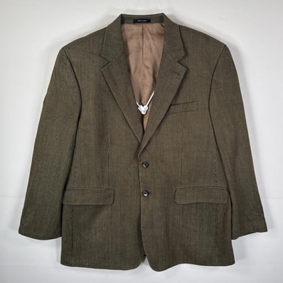 古着 ラルフローレン RALPH LAUREN テーラードジャケット ブレザー スーツ 13199 ブラウン系 チェック メンズ