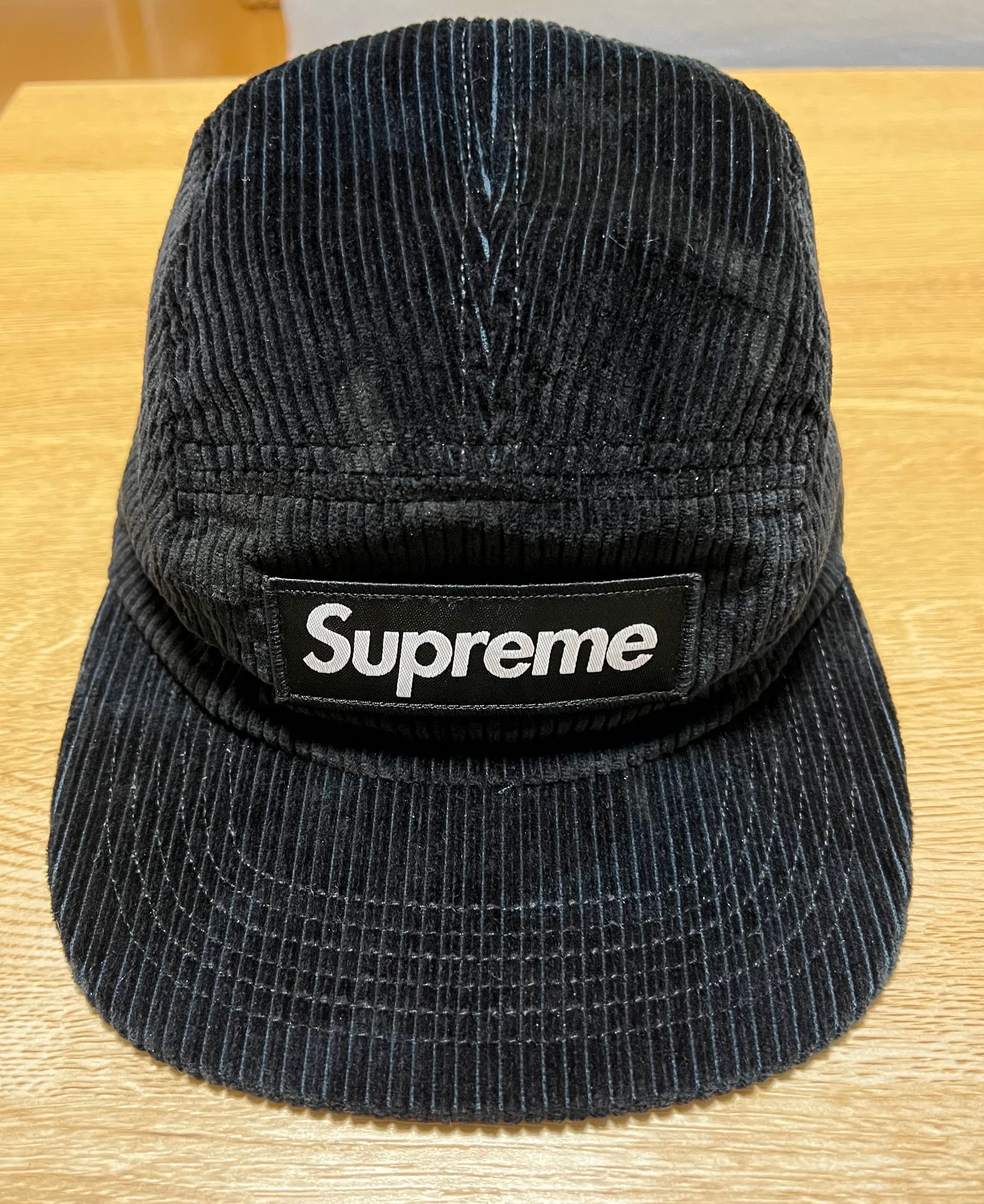 Supreme Corduroy Camp Cap "Black" (23FW)