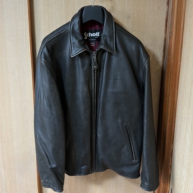Supreme x Schott Leather Racer Jacket "Black"